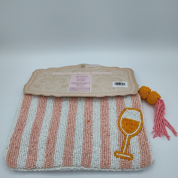 TikTok Viral Wandering Moon Beaded “Spritz Please” Clutch | Handmade India - Picture 2 of 2